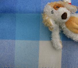 Baby Blue Lambswool Baby Blankets - Honey Beeswax