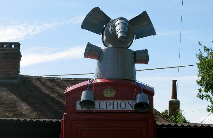 elephant on telephone box - m.joy