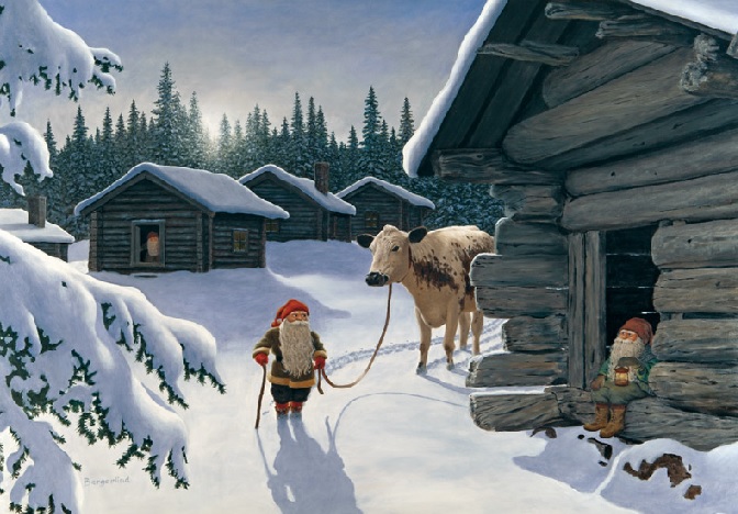 Bringing home the red and white cow - Jan Bergerlind Bringing home the red and white cow - Jan Bergerlind