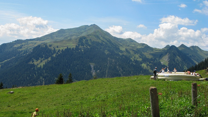 Bouncy castle in the high alps - m.joy